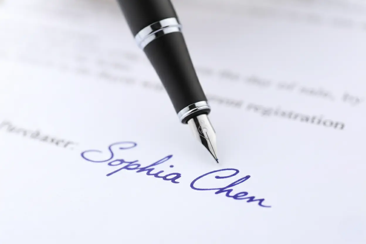 écrit signé avec un mandant