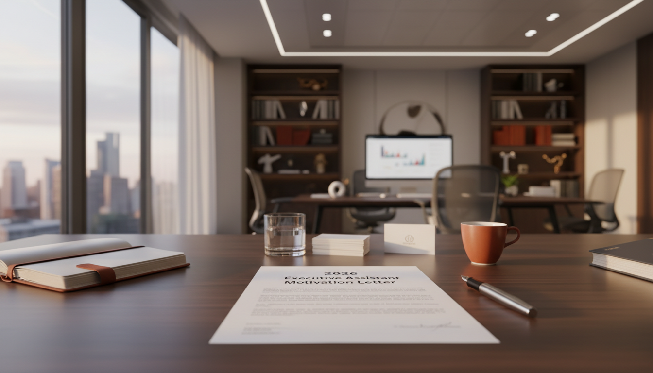 exemple de lettre de motivation pour un poste d'assistante de direction en 2026, mettant en avant les compétences clés, l'expérience professionnelle et la motivation adaptée aux exigences actuelles du métier.