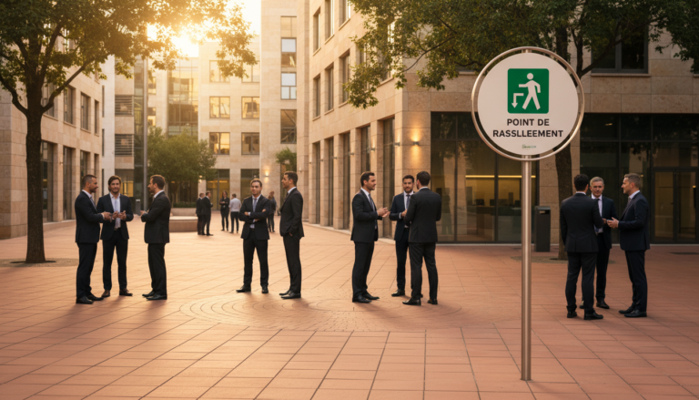 découvrez les réglementations, la signalisation et les mesures de sécurité essentielles pour les points de rassemblement en entreprise afin de garantir la sécurité de vos collaborateurs en cas d'urgence.