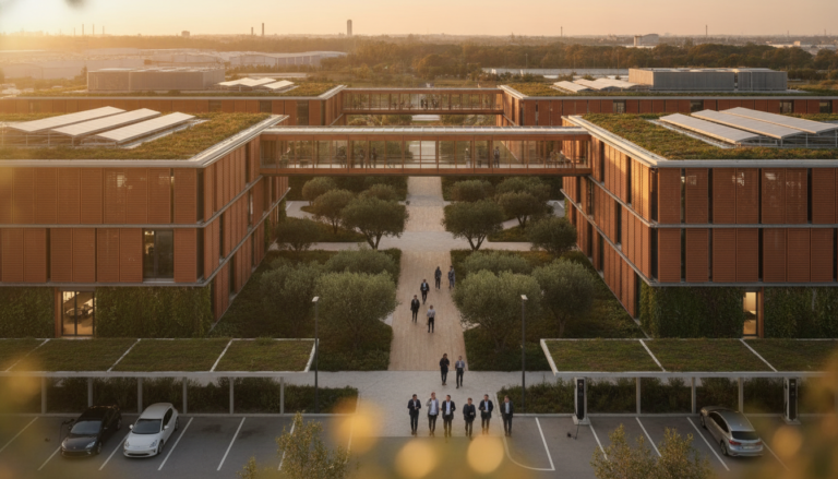 découvrez le stellantis green campus de poissy, un site éco-responsable majeur dédié à l'innovation durable et aux pratiques respectueuses de l'environnement.