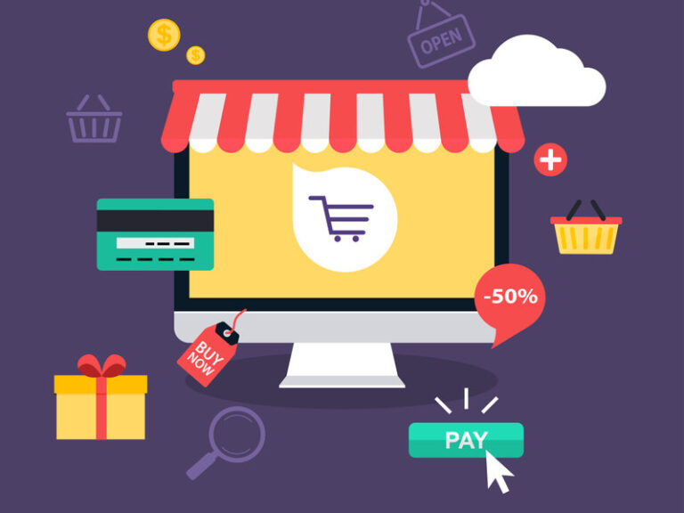 E-commerce, electronic business, online shopping, payment, deliv